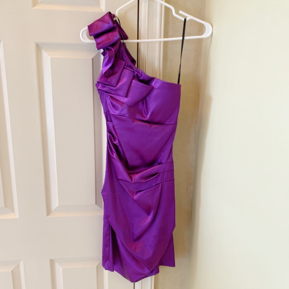formal one shoulder cocktail dress